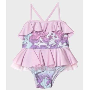 Tutu Du Monde Girl's Falling Star Ruffle Trim Swimsuit 12-18 Months